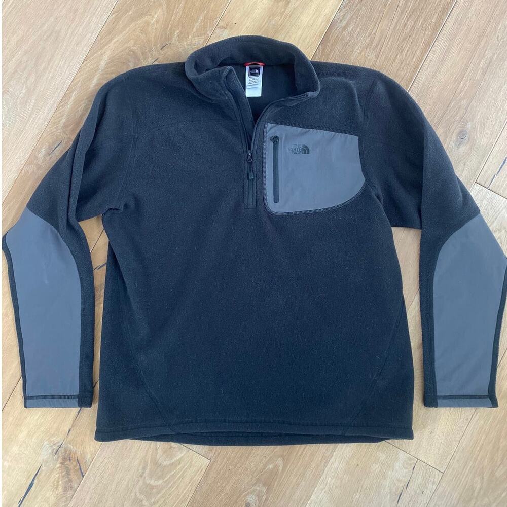 Men’s The North Face Black Fleece Quarter Zip Large